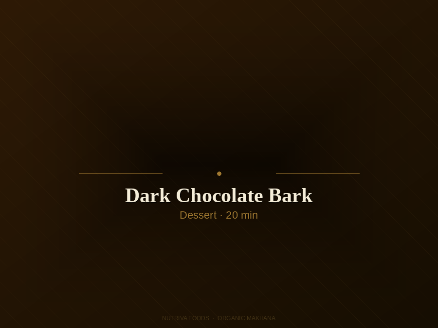 Dark chocolate makhana bark
